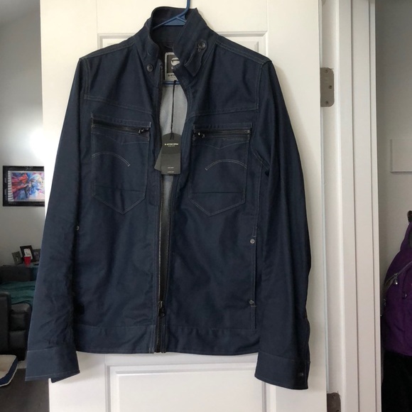 Mens L Gstar Raw Denim Jacket 